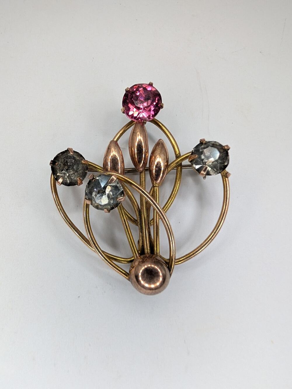 STAR-ART 1/20th 12K Gold Filled Abstract Floral Brooch